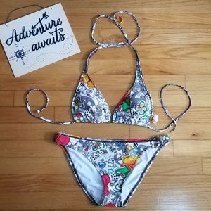 Split Two piece Bikini sz large